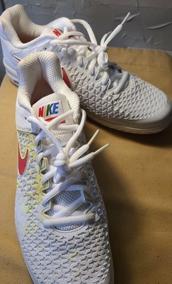 Nike AIR MAX CAGE Dragon Tennis men's size 13 white with uni red swoosh |  eBay