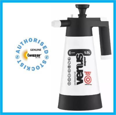 Kwazar White / Black Venus 1.5L Pump up Sprayer Bottle Solvent Based Chemicals