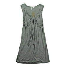 Anthropologie Eloise Babydoll Dress Women Small Gray Sleeveless Twist Lace NWT