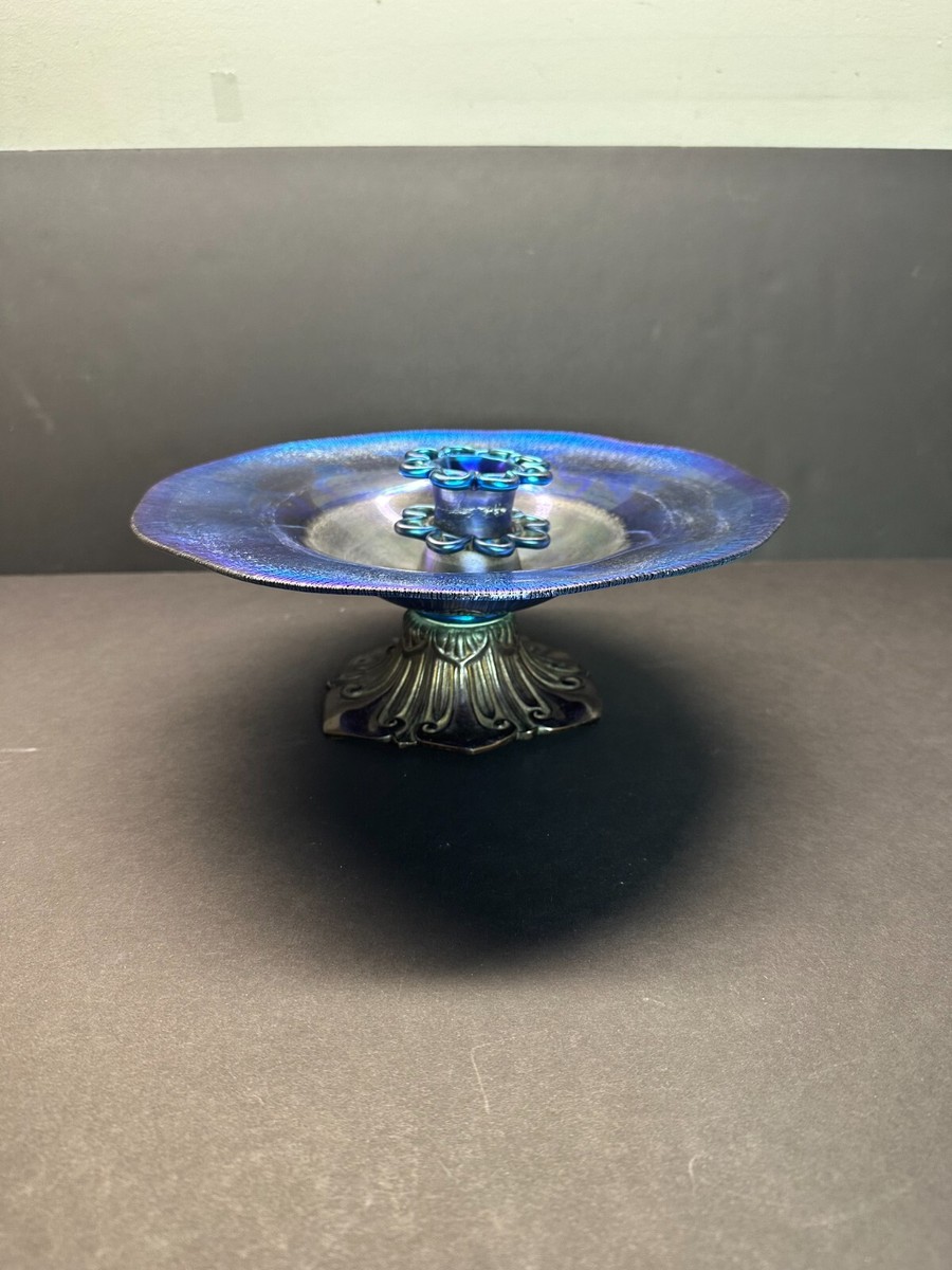 STUNNING ANTIQUE LOUIS COMFORT TIFFANY FURNACES BOWL FROG FAVRILE GLASS