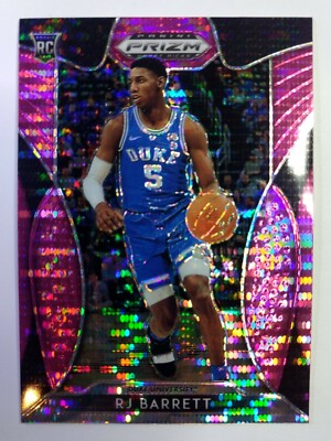 2019-20 Panini Prizm Pink Pulsar RJ Barrett Rookie RC #66, Knicks, Refractor