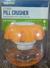 Ezy Dose Ezy Crush Pill Crusher with Ergo Grip  Handle w/Storage-NEW-SHIP24HRS