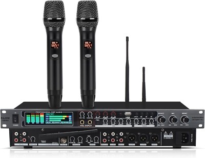 Digital Mixer Household Karaoke Reverb Wireless Microphone  Sound Processor KIT