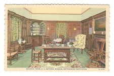 Colonial Room Smithsonian Institution Washington D.C. Vintage Postcard EB190