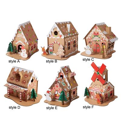 Christmas Cardboard House Kits Unassembly Cardboard House