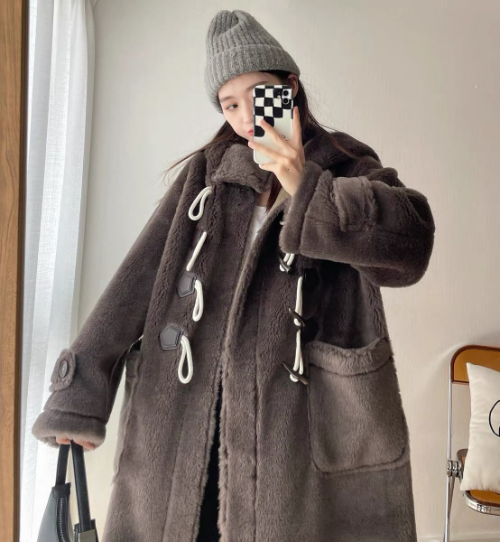 Elegant Solid Faux Fur Coats Female Thick Wram Winter Hooded Teddy Bear Coats eBay