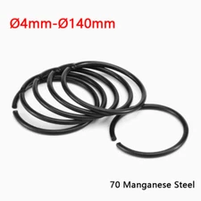 Retaining Rings Round Wire Circlip Clip for Shaft Snap Ring 70Mn Manganese Steel
