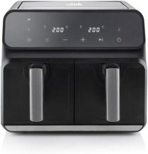 Otek 8L Large Air Fryer 1700W, Dual Zone, Low Fat/Oil Free, Touch Display 