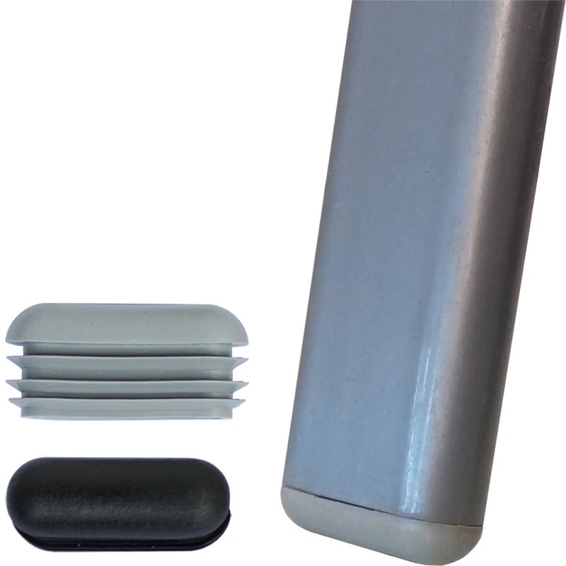 Gartenstuhl Stopfen Kunststoff für Stahlrohrstühle Fußstopfen Ovalrohr Radius