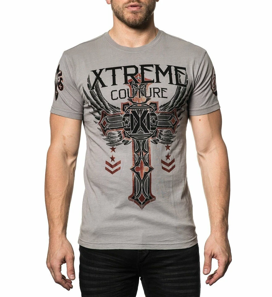 Xtreme Couture By Affliction Faith & Trust Mma UFC Biker Tatuajes Camiseta - Imagen 3 de 3
