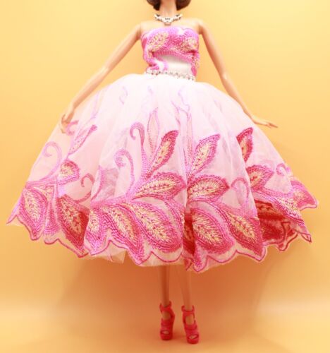 Barbie DRESS 4 PC OUTFIT FITS MODEL MUSE & SILKSTONE w/PINK HIGH HEELS~NO DOLL - Picture 2 of 3
