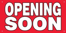 OPENING SOON 2x4 ft Vinyl Banner Grand Opening Store Coming Soon Sign New RB