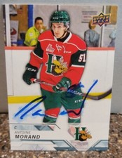 AUTOGRAPHED 18/19 UPPER DECK CHL #201 ANTOINE MORAND Auto SIGNED Error Anaheim