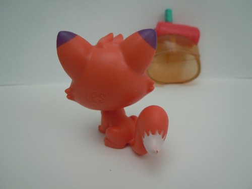Littlest Pet Shop LPS 4-178 Thirsty Fox Soda Pop Hat Slushie Squad - Picture 4 of 5
