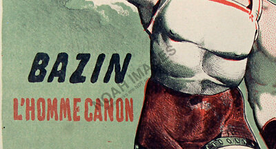 Bazin Canon Man vintage strongman circus poster repro 16x24