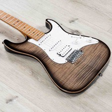 Suhr Standard Plus Guitar, Roasted Maple Fretboard, Trans Charcoal Burst