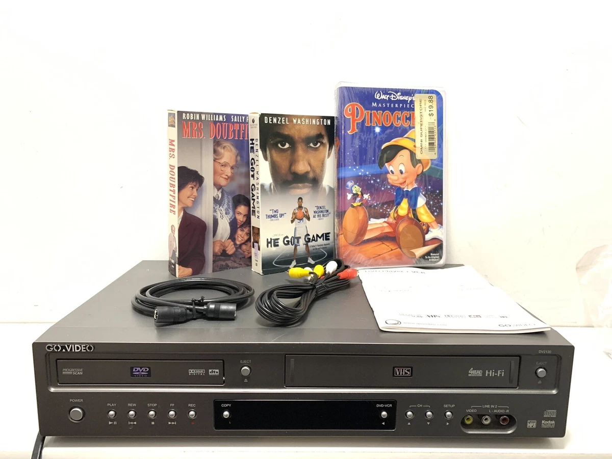 Samsung HDMI DVD Recorder DVD VCR Combo VHS Player w/ Disney VHS Movies