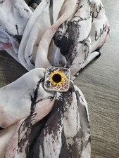 Scarf Slide, Wild Rag Scarf SLIDE Western accessories, bandanna slide, sunflower