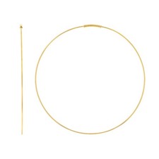 Endless Thin Hoop Earrings Real 14K Yellow White Solid Gold Classic Hoops Women