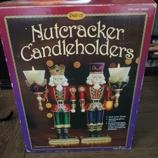 Pair Of Nutcracker Candle Holders Costco 12" Tall