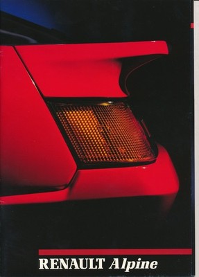 Renault Alpine V6 Turbo Kat Sportwagen Prospekt aus 11-1988, schön!
