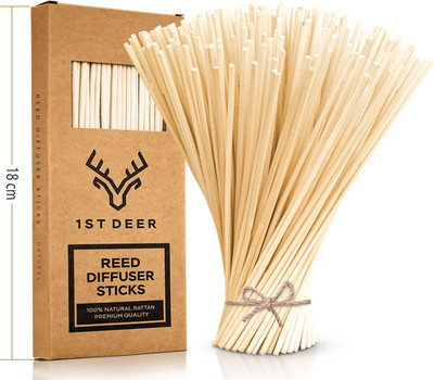 100 Pcs Reed Diffuser Sticks   7 Inch Natural Rattan Essential Oil Aroma Refill