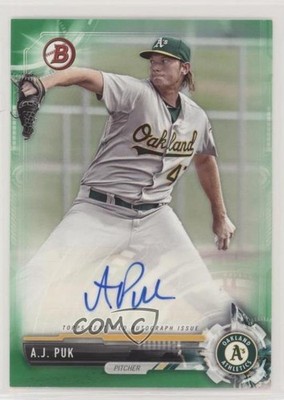 2017 Bowman Retail Prospect Green 51/99 AJ Puk #PA-AP Auto 0g4
