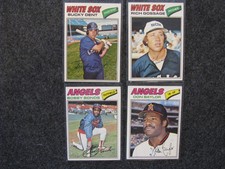 (4) 1977 Topps White Sox Dent #29, Gossage #319,  Angels Bonds #570, Baylor #462
