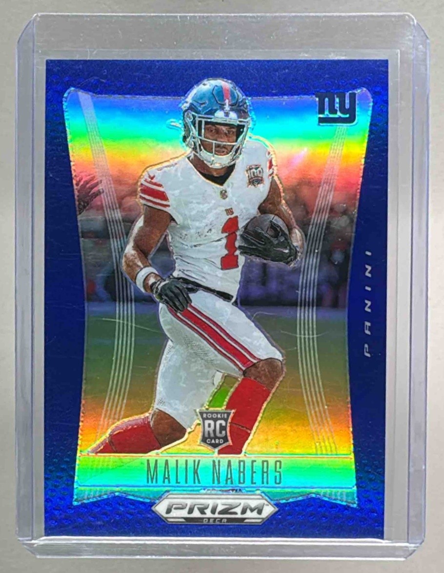 Malik Nabers 2024 Panini Prizm Deca #228 Blue Rookie RC /149