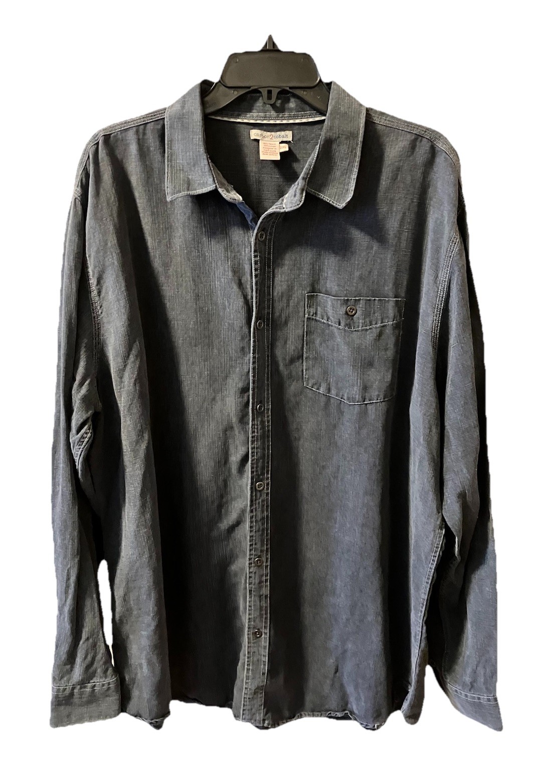 Carbon2Cobalt Eclipse Denim Button Down Collared … - image 1