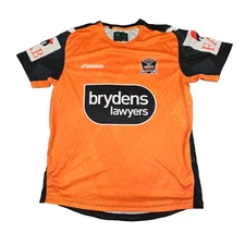 West Tigers Shirt mens LARGE black training nrl rugby league Steeden Size L