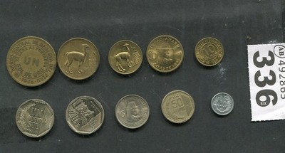 Lot 10 Münzen Peru