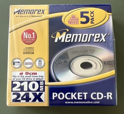 Memorex Pocket CD-R 210 mb 24-Minuten Mini Disc (5-Pack)