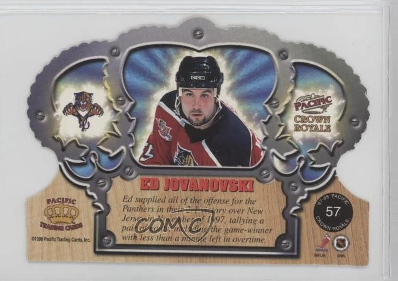 1997-98 Pacific Crown Royale Ice Blue Ed Jovanovski #57 - Image 2 of 2