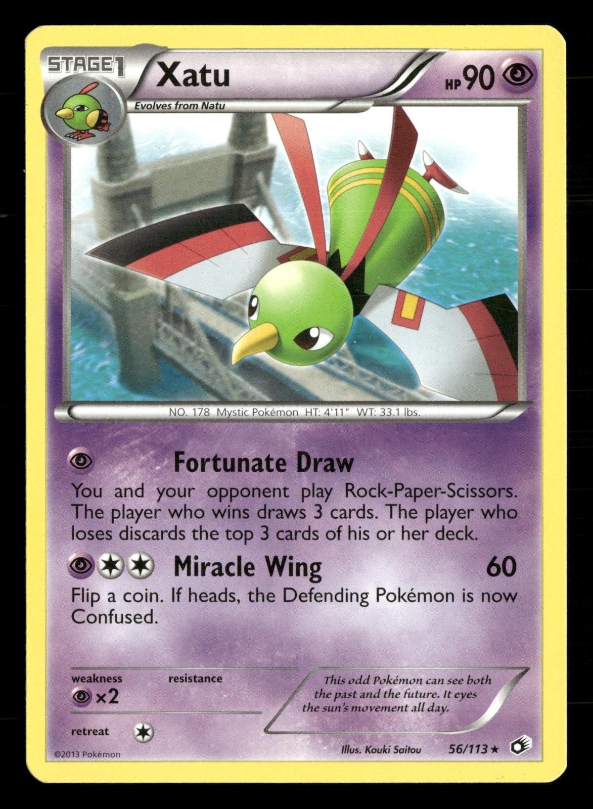 Xatu 56/113 Rare Legendary Treasures Pokemon Lightly Played