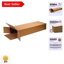 Ultra-Durable Side Loading Boxes 18" x 6" x 45" - Pack of 5, Recyclable Kraft