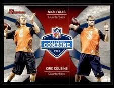 2012 Bowman #CC-FC Nick Foles / Kirk Cousins Combine Competition Card