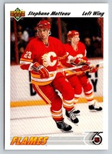 Stephane Matteau 1992 Upper Deck #121 Calgary Flames Hockey Card