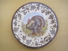 SPODE WOODLAND TURKEY 8 PAPER 10" DINNER PLATES SHIPPING LOWERED