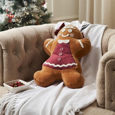 Mr. Gingerbread, Mrs. Gingerbread or Gingerbread House Pillow Buy One or All 3
