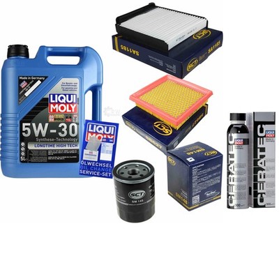 Inspektionspaket 5L Liqui Moly 5W-30 Longtime High Tech für Nissan Note 1.4