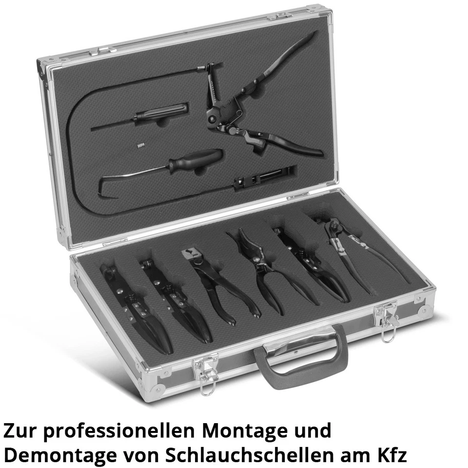 STAHLWERK Schlauchschellen-Zangen 9 tlg Set Schlauchklemmen-Zange Schellen-Zange - Bild 2 von 4