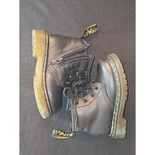 Dr. Martens 1460 Toddler Black Leather Ankle Boots Lace Up Zipper US 5