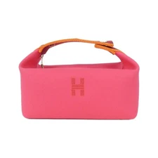 Hermes Bride a Brac PM Hibiscus Canvas Pouch 103222M A Rank