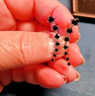 925 Sterling Silver Round Black Onyx Graduated Climber Earrings — photo 6