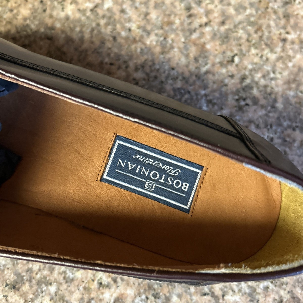 BLACK AND TAN BOSTONIAN FLORENTINE LOAFERS MADE IN ITALY SIZE 11 NWOB NWOB Bostonian Florentine Penny Loafers Mens Size 11M  main image 4