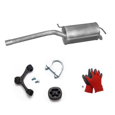 Endschalldämpfer Auspuff VW Caddy 3 III 2.0 SDi ab 2004 + MONTAGESATZ