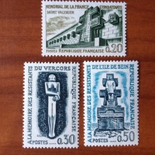 France Yvert No 1335-1337 ** Resistance 1962