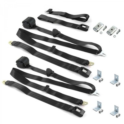 IH Scout 1961 - 1980 Standard 3pt BK Bench Seat Kit w/Brackets 3 Belts 