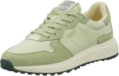 Gant Beywin Damen UK 4,5 EU 38 Hellgrün Wildleder Low Top Sneaker Turnschuhe Schuhe
